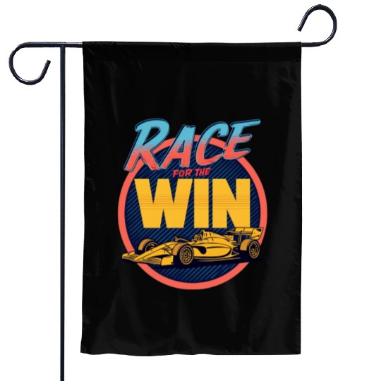 Race For The Win Garden Flags