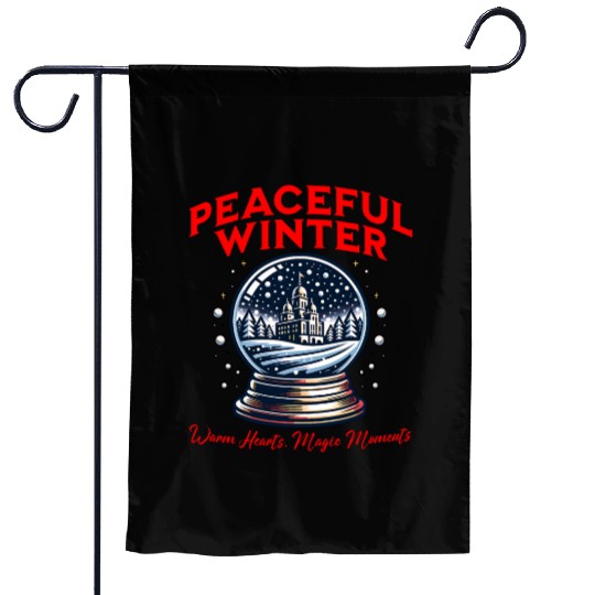 Peaceful Winter - Snow Globe Serenity Garden Flags