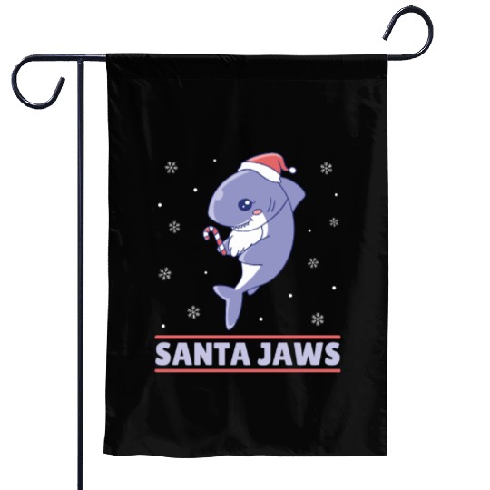 Santa Jaws Garden Flags