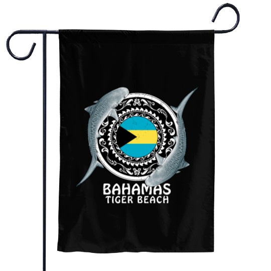 Tiger Beach Bahamas Flag Tiger Shark Bull Shark Garden Flags