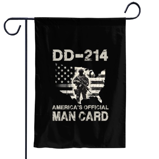 DD 214 America s Official Man Card Garden Flags