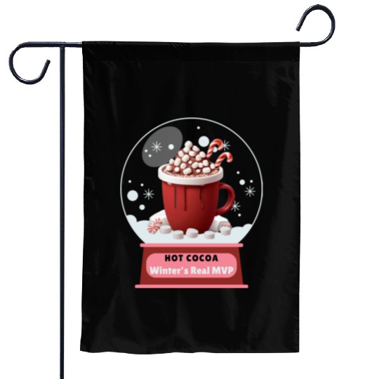 Hot Cocoa, Winter's Real MVP – Cozy Snow Globe Garden Flags