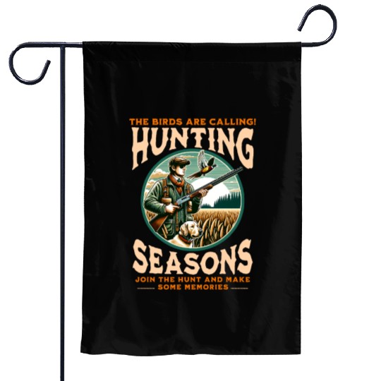 "THE BIRDS ARE CALLING HUNTING SEASONS" PHEASANT Garden Flags