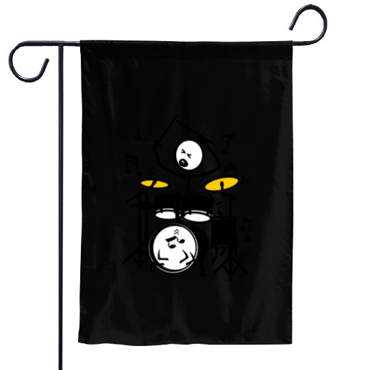 Stickmen drummer Garden Flags