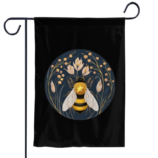 Golden Harvest Honey Bee Garden Flags