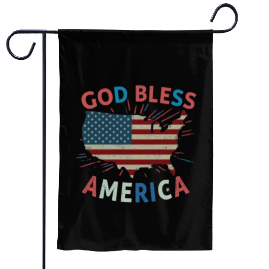 God Bless America Garden Flags Design