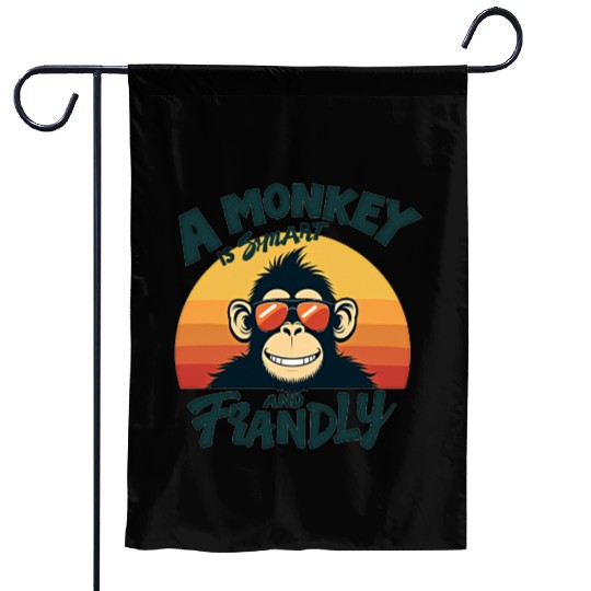 A Monkey Is smart and frandly Garden Flags