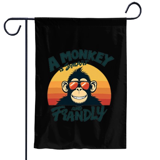 A Monkey Is smart and frandly Garden Flags