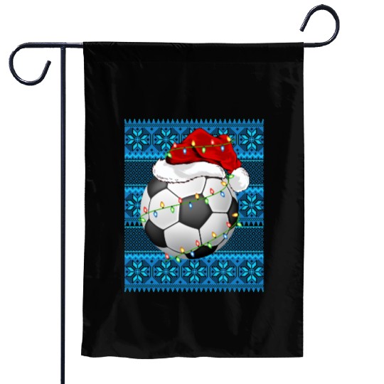 Football Christmas Lights Garden Flags