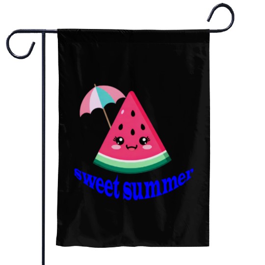 Playful Watermelon Summer Design Garden Flags