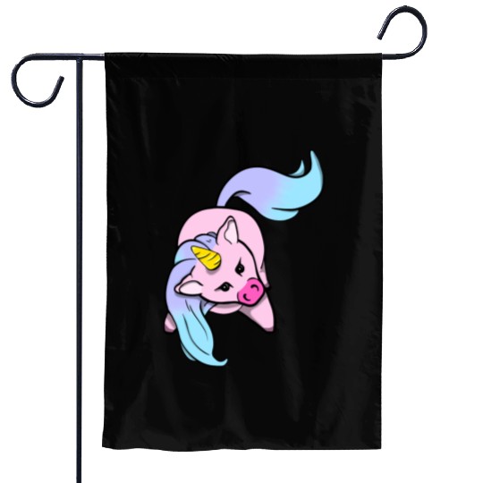 Chibi Unicorn Garden Flags