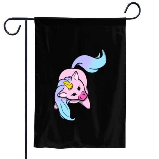 Chibi Unicorn Garden Flags