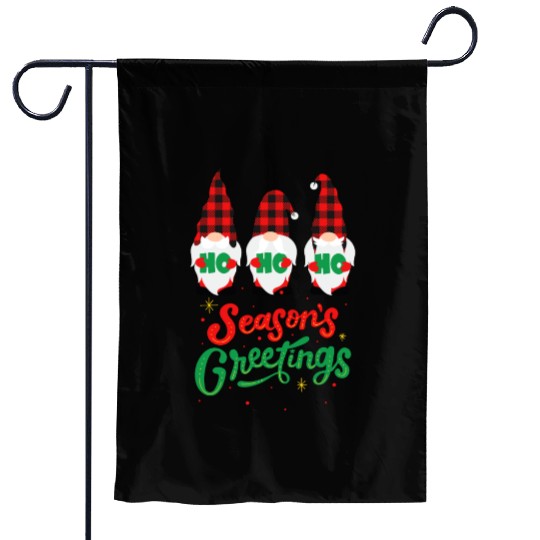 Seasons Greeting With Nome Garden Flags