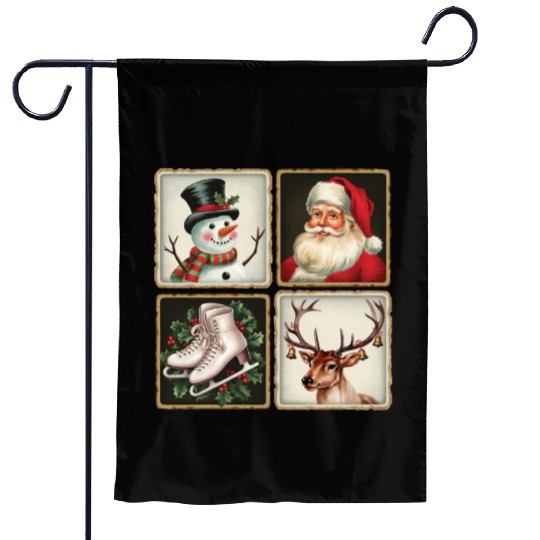 Merry Christmas , Christmas Retro Garden Flags