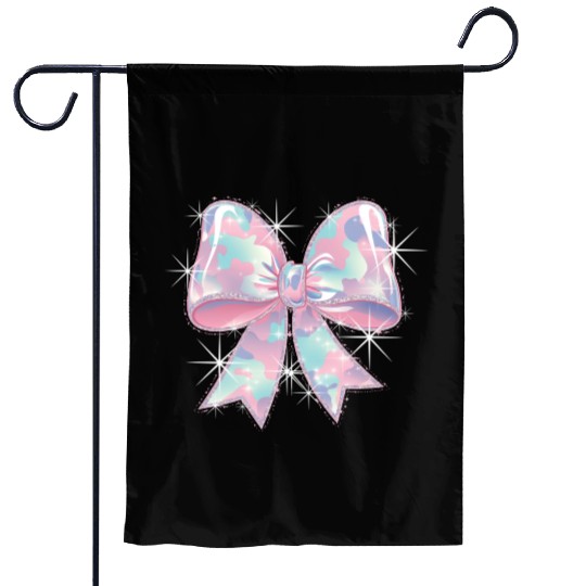 Christmas Coquette Bow, Merry Christmas Garden Flags