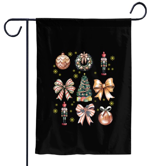 Christmas Coquette Bow, Cute Christmas Tree Garden Flags