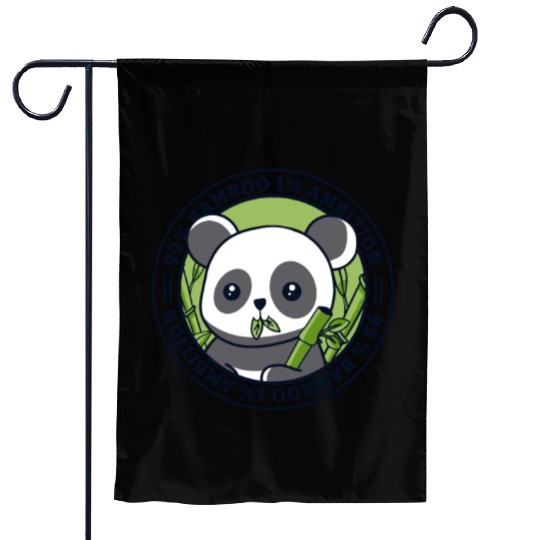 99% Bamboo 1% Ambition Panda Bear Friend Lover Garden Flags