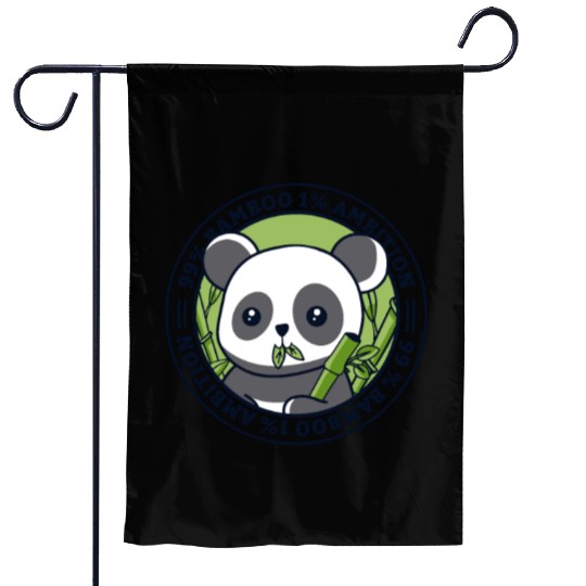 99% Bamboo 1% Ambition Panda Bear Friend Lover Garden Flags