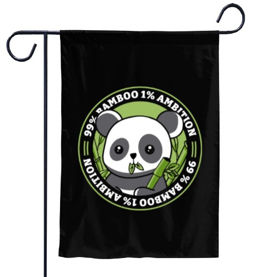 99% Bamboo 1% Ambition Panda Bear Friend Lover Garden Flags