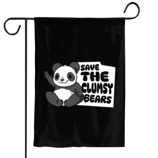 Save The Clumsy Bears Panda Bear Friend Lover Garden Flags