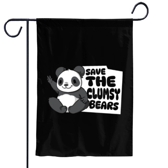 Save The Clumsy Bears Panda Bear Friend Lover Garden Flags