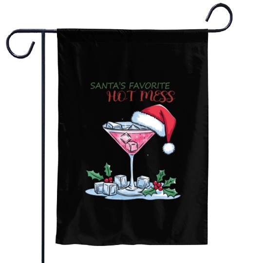 Santa Favorite Hot Mess, Merry Christmas Garden Flags