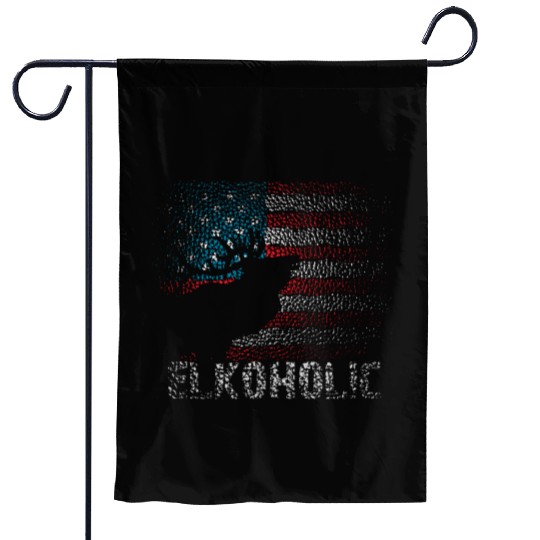 Elk Hunting Elkaholic Hunters Garden Flags