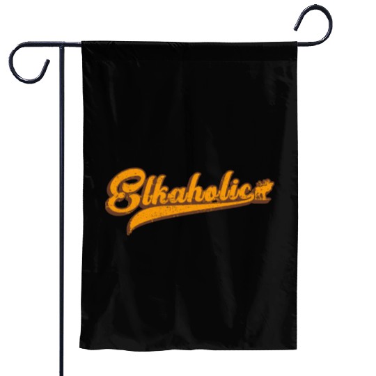Elk Hunting Elkaholic Hunters Garden Flags