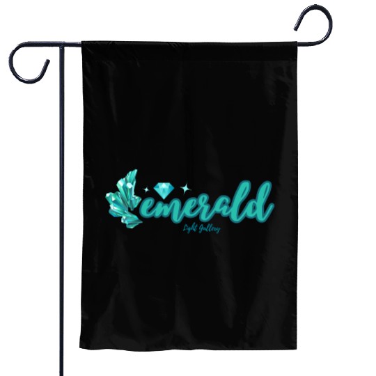 Emerald gemstone jewel Garden Flags