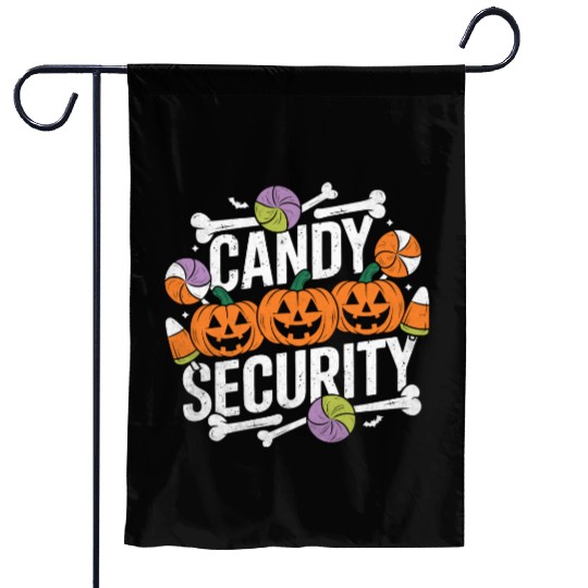 Candy Security Halloween Garden Flags