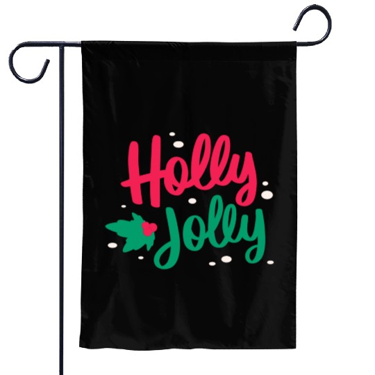 Christmas Holly Jolly Garden Flags