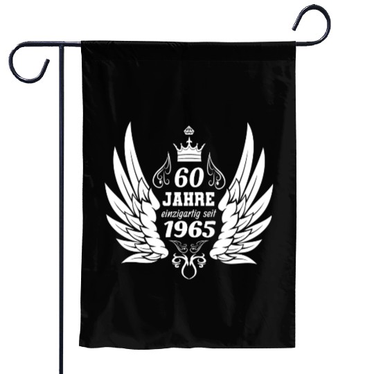 60 years unique since 1965 angel wings Garden Flags