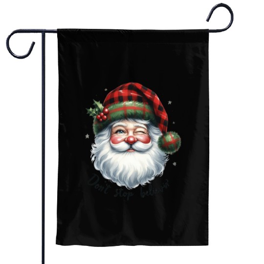 Don t Stop Believin, Santa Christmas Garden Flags