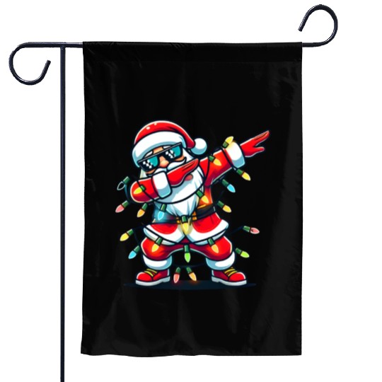Dabbing Santa Christmas Garden Flags