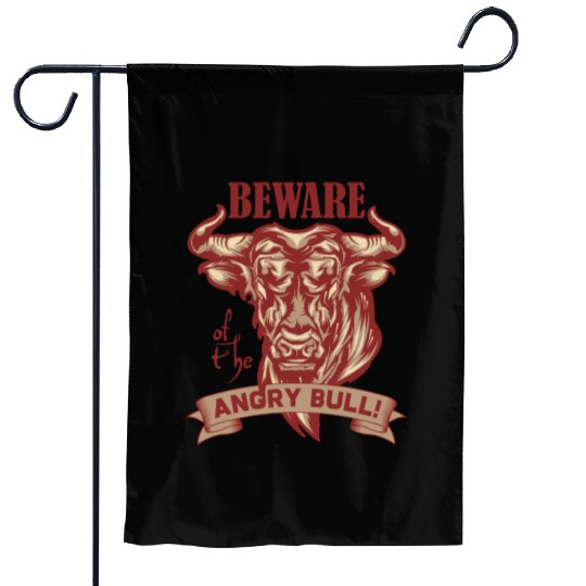 Angry bull Garden Flags