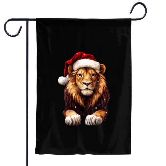 Lions Christmas Garden Flags