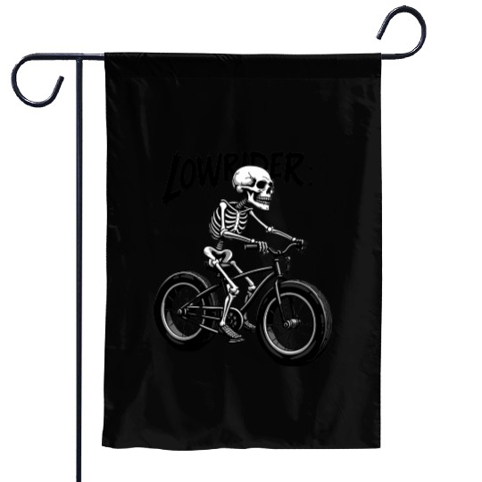 Lowrider Skeleton Art Garden Flags