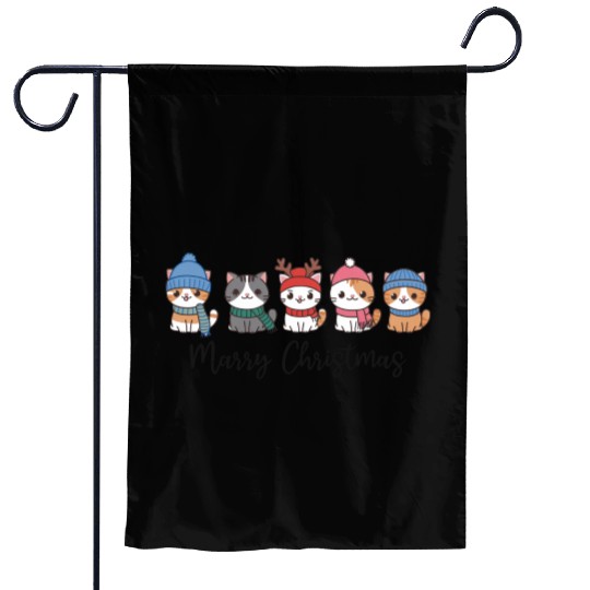 Meowy Christmas, Merry Christmas Garden Flags