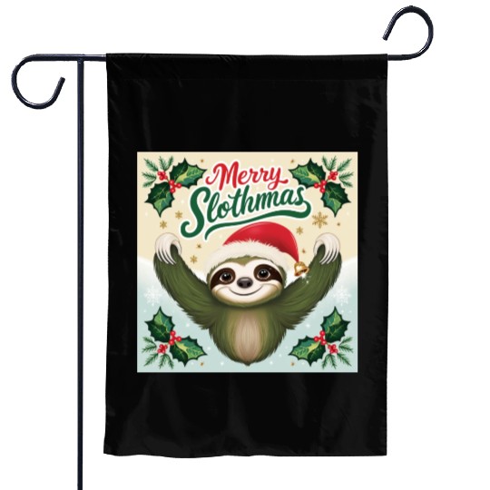 Merry Sloath christmas Garden Flags