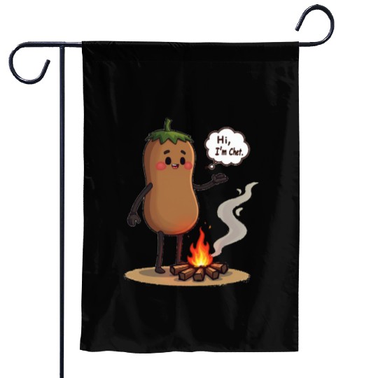 Chestnuts Roasting Christmas Cartoon Garden Flags