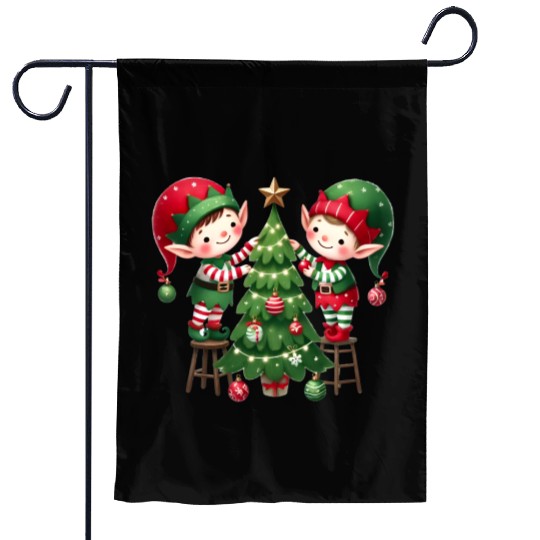 Merry christmas, Christmas Retro Garden Flags
