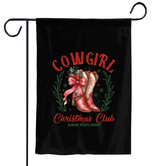 Cowgirl Christmas, Christmas Vintage Garden Flags