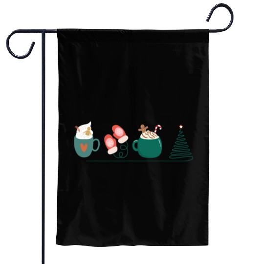 Christmas - Hot winter beverages Garden Flags