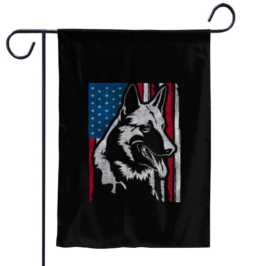 Patriotic Animal Dog Owner Gift US Flag Garden Flags