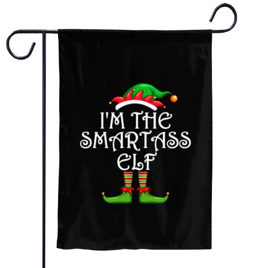 I'm The Smartass Elf Garden Flags Matching Family