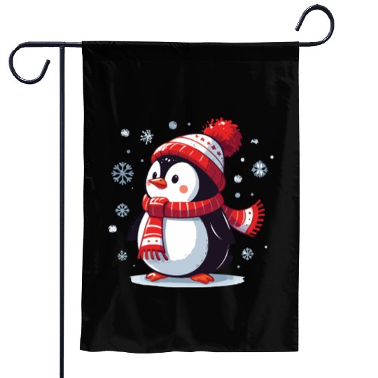 Penguin winter style Garden Flags