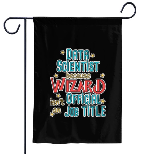 Data Scientist Wizard Data Science Garden Flags