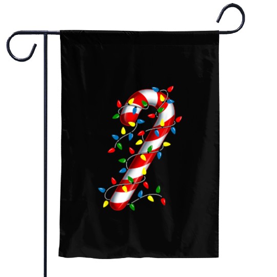 Candy Cane Merry and Bright Christmas Lights Candy Garden Flags