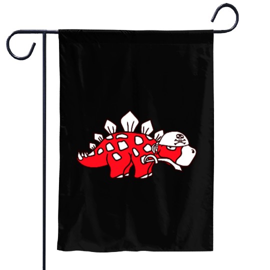 Stegosaurus Dinosaur Sabre Pirate Captain Dino Fun Garden Flags