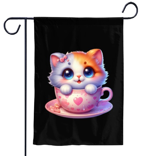 Valentines Retro Garden Flags